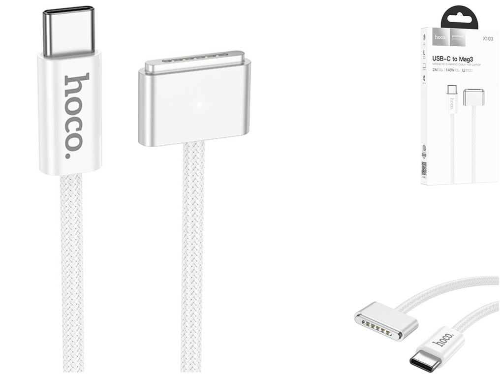 Кабель USB Hoco X103 Type-C to Mag3 2m Колір Білий