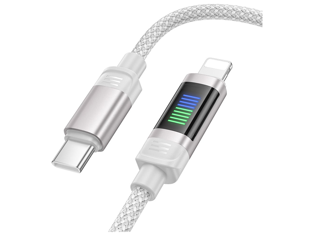 Кабель USB Hoco U126 PD27W Type-C to Lightning 1,2м Цвет Серый
