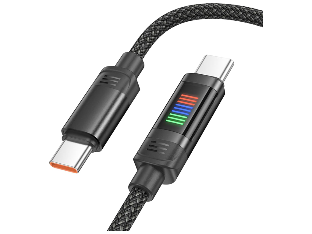 Кабель USB Hoco U126 100W Type-C to Type-C 1,2м Колір Чорний