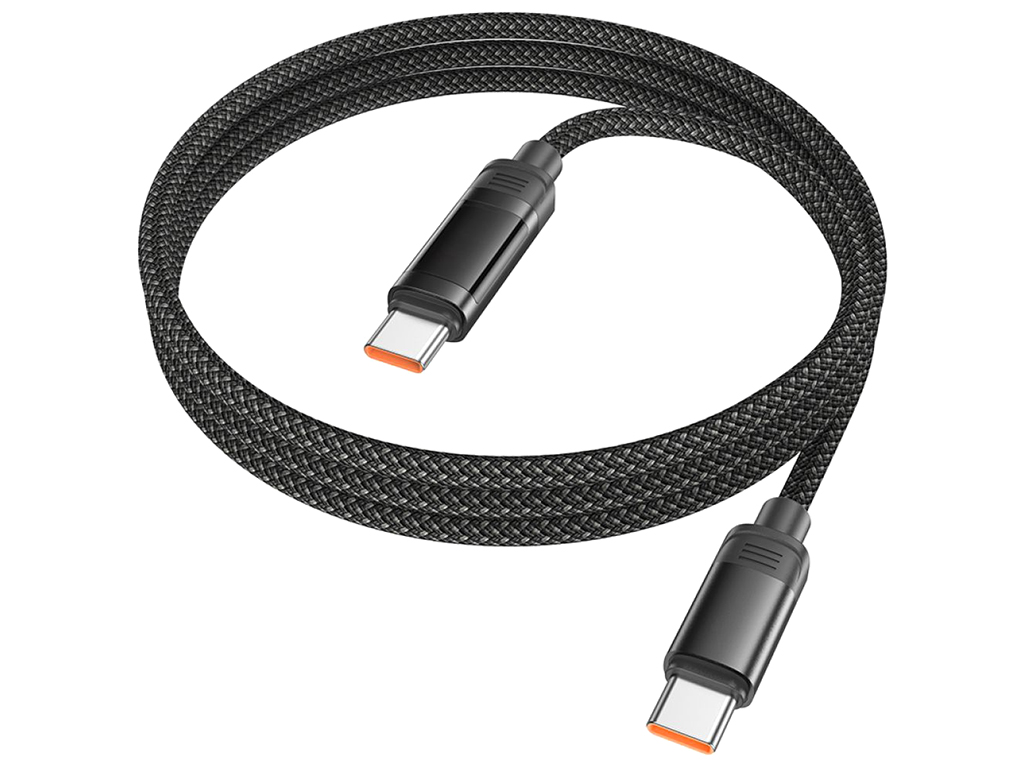Кабель USB Hoco U126 100W Type-C to Type-C 1,2м Колір Чорний