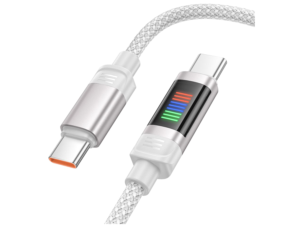 Кабель USB Hoco U126 100W Type-C to Type-C 1,2м Цвет Серый