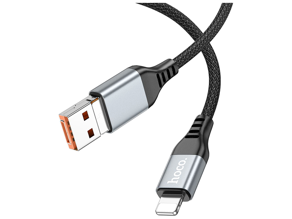 Кабель USB Hoco U128 2in1 2.4A/PD27W USB/Type-C to Lightning 1,2м Колір Чорний