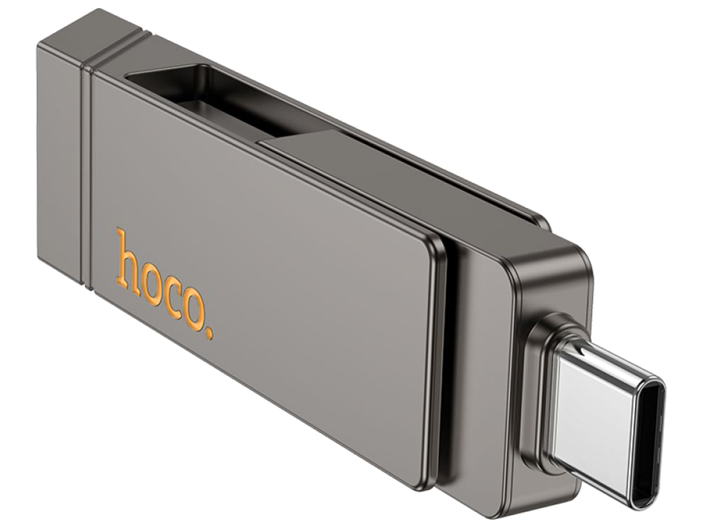 USB флеш-накопичувач Hoco UD15 Clever USB3.2 64GB Type-C, Колір Сiрий
