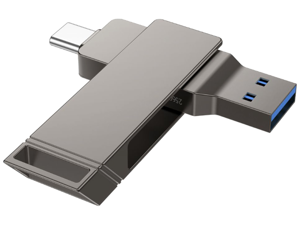 USB флеш-накопичувач Hoco UD15 Clever USB3.2 64GB Type-C, Колір Сiрий