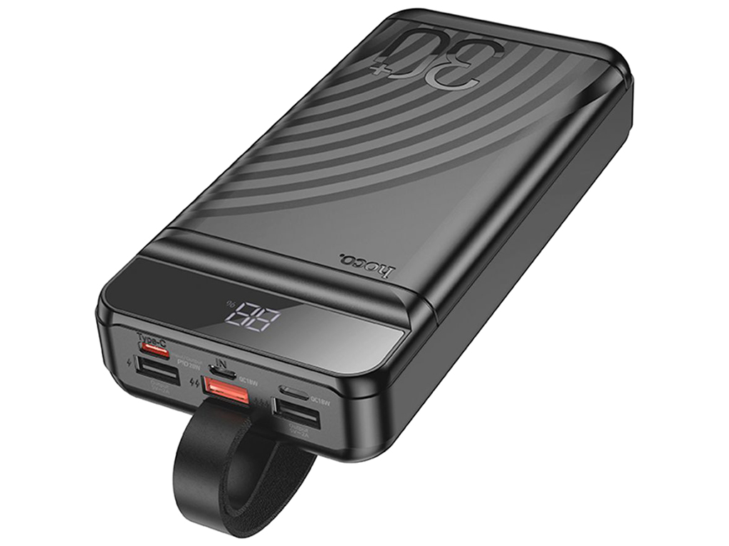 Універсальна мобільна батарея Power Bank Hoco J123B Element 22.5W+PD20W, 30000mAh, колір чорний