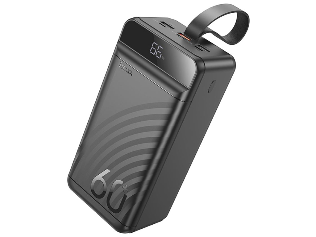 Універсальна мобільна батарея Hoco J123C Element 22.5W+PD20W with digital display 60000mAh Чорний