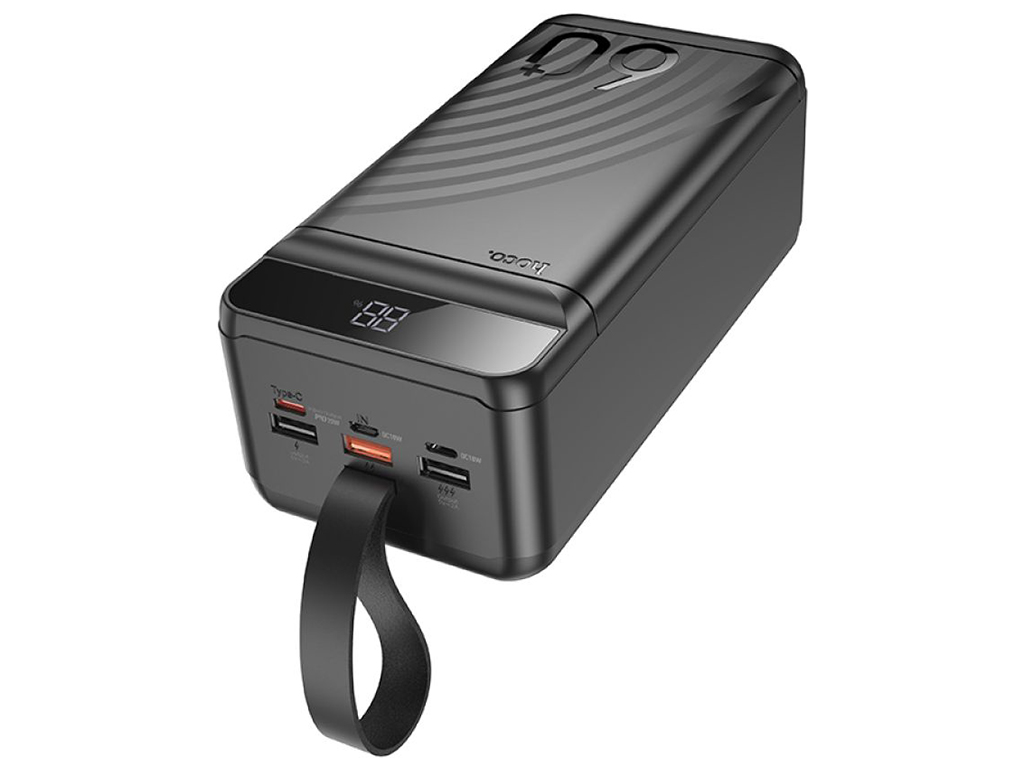 Універсальна мобільна батарея Hoco J123C Element 22.5W+PD20W with digital display 60000mAh Чорний