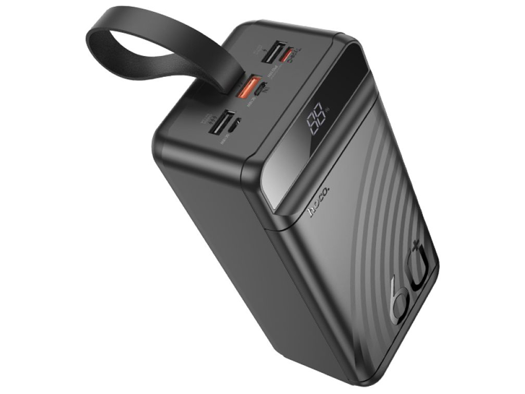 Універсальна мобільна батарея Hoco J123C Element 22.5W+PD20W with digital display 60000mAh Чорний