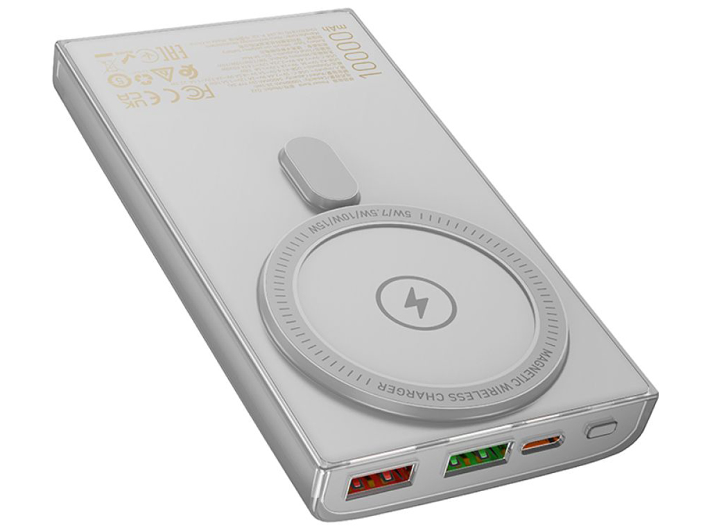 Power Bank Hoco Q22 Taurus 22.5W+PD20W magnetic digital display 10000mAh Цвет Серый