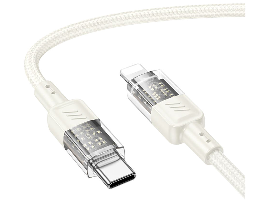Кабель USB Hoco U129 PD27W Type-C to Lightning 1,2м Колір Бежевий