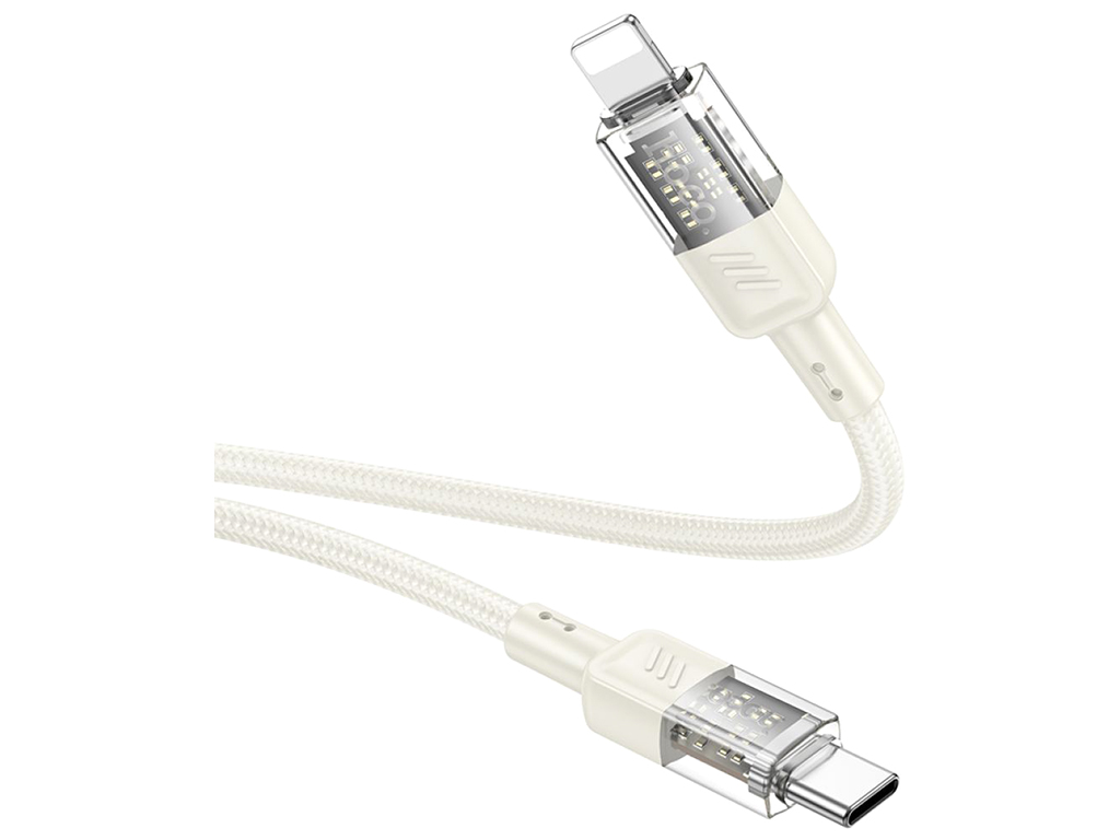 Кабель USB Hoco U129 PD27W Type-C to Lightning 1,2м Колір Бежевий