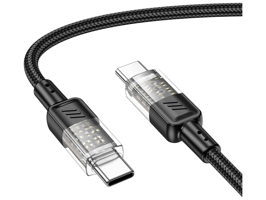 Кабель USB Hoco U129 60W Type-C to Type-C 1,2м Цвет Черный