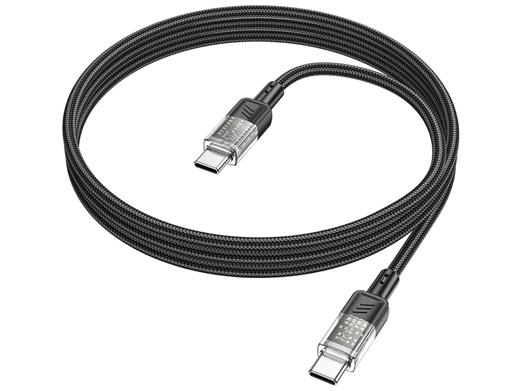 Кабель USB Hoco U129 60W Type-C to Type-C 1,2м Цвет Черный