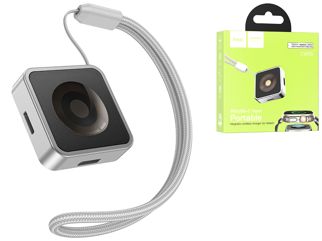 Беспроводное зарядное устройство Hoco CW55 For iWatch, Цвет Стальной