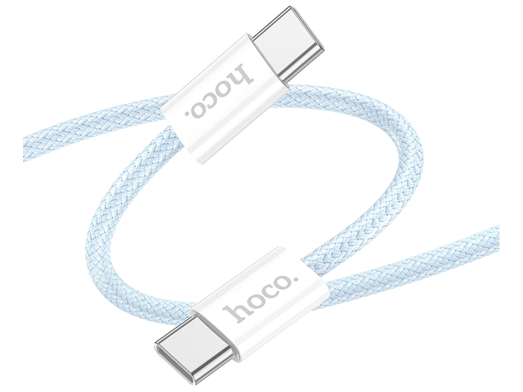 Кабель USB Hoco X104 Source 60W Type-C to Type-C Колір Блакитний