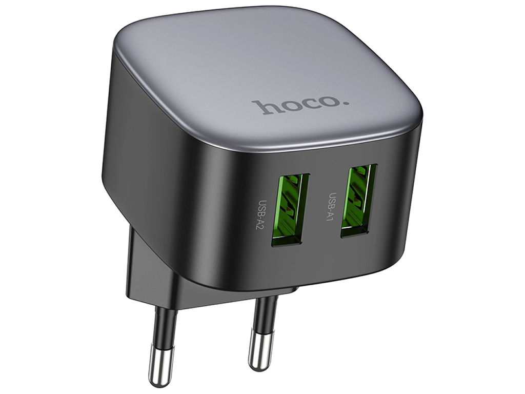 Сетевое зарядное устройство Hoco CS34A 2USB QC 18W, Цвет Черный