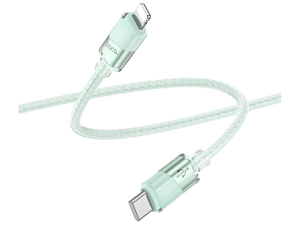 Кабель USB Hoco U132 PD27W Type-C to Lightning 1,2м Цвет Зеленый