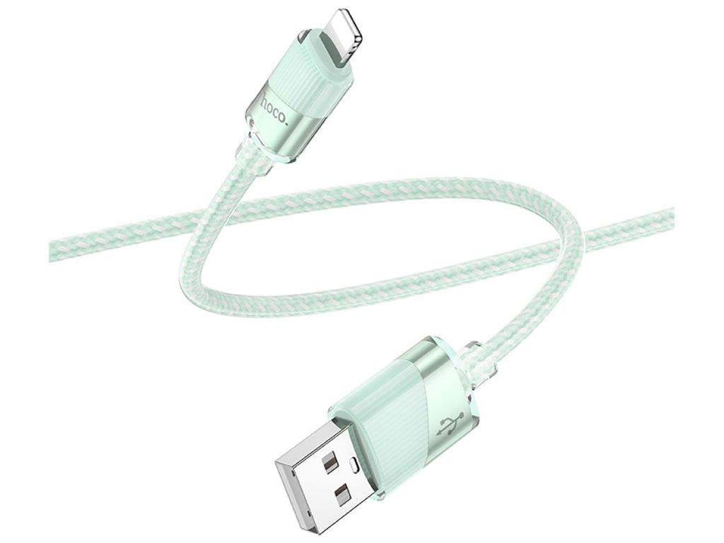 Кабель USB Hoco U132 Lightning 2.4A 1,2м Колір Зелений