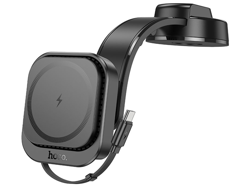 Автотримач Hoco HW24 Magnetic Беспроводная 15W Колір Чорний