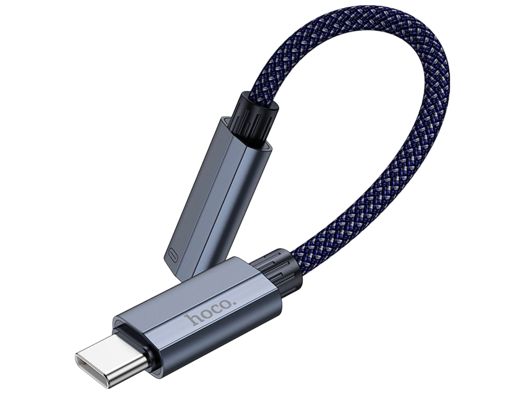 Перехідник Type-C to Lightning Hoco UA29A, кабель 0,15м, 80×140×15мм, темно-синій