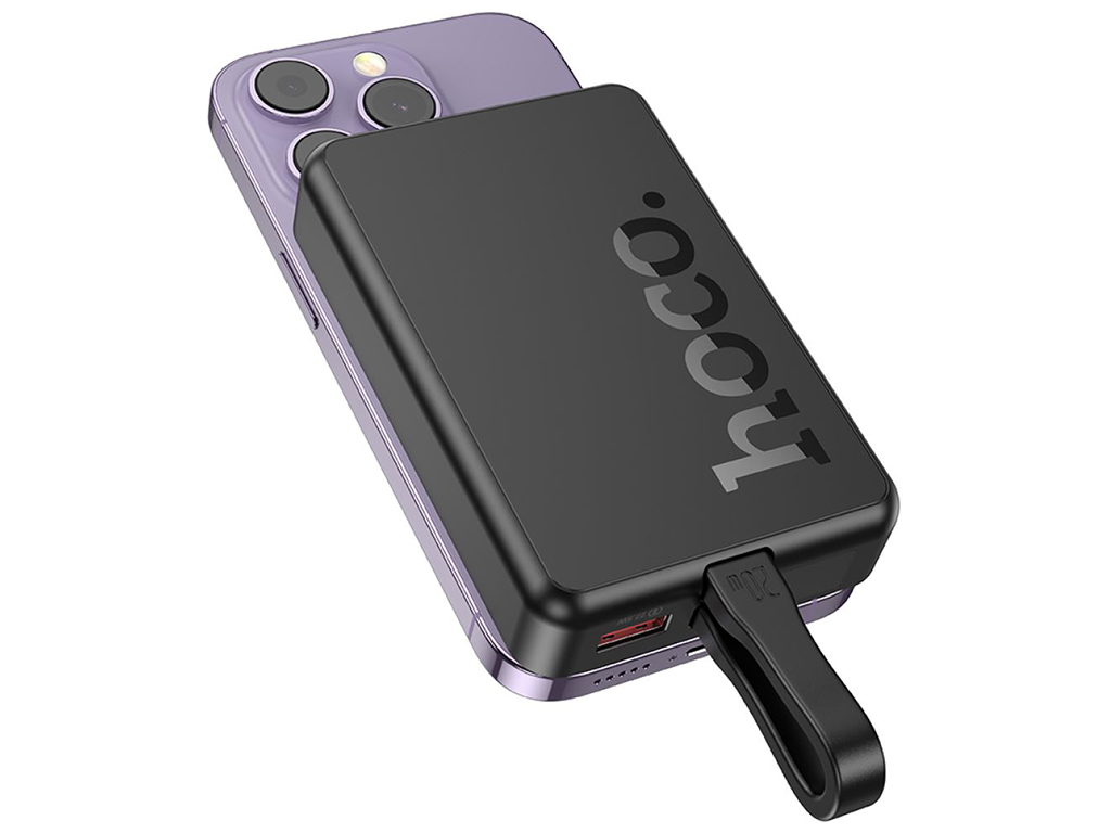 Power Bank Hoco Q24 Elegant 22.5W+PD20W with cable and magnetic 10000mAh Цвет Черный