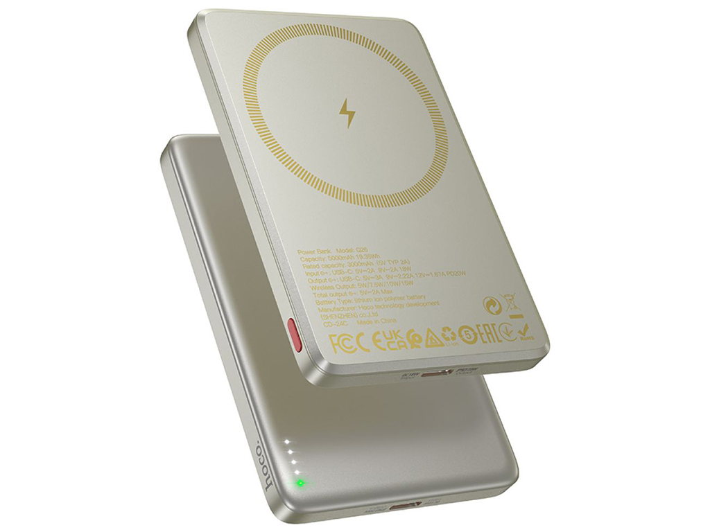 Power Bank Hoco Q26 Joy PD20W magnetic fast charging 5000mAh Цвет Титановое золото