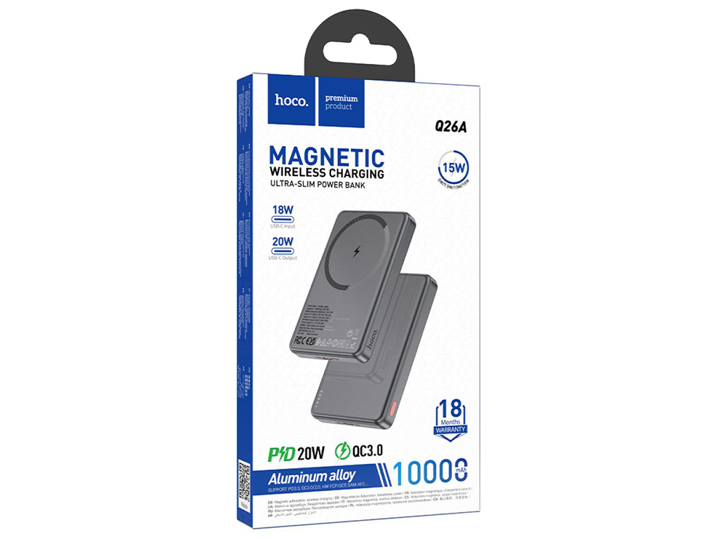 Універсальна мобільна батарея Power Bank Hoco Q26A Joy PD20W magnetic fast charging 10000mAh Колір М