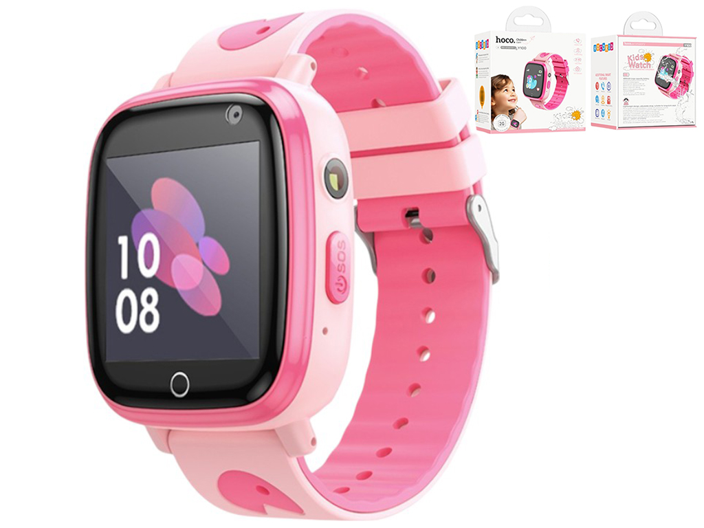 Детские смарт-часы Hoco Y100 2G, розовый