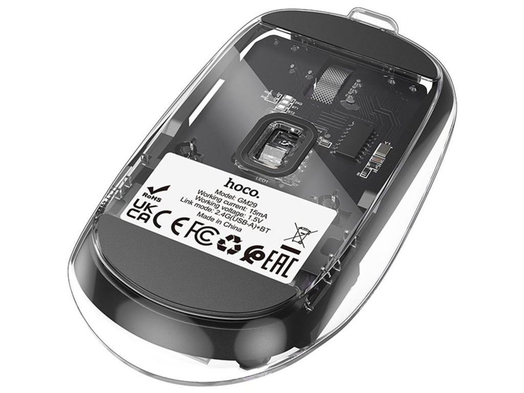 Беспроводная Мышь Hoco GM29 Mysterious dual-mode (2.4G+ Bluetooth) silent Цвет Черный