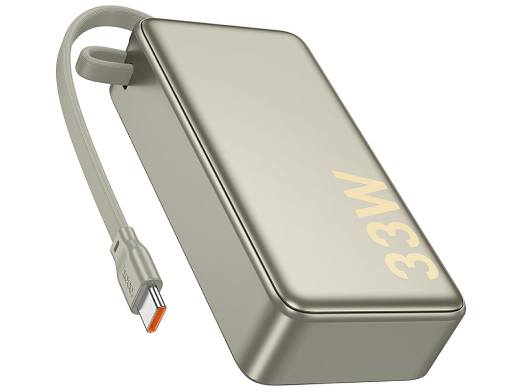 Power Bank Hoco Q27A Jewel 33W with cable 10000mAh Цвет Титановое золото