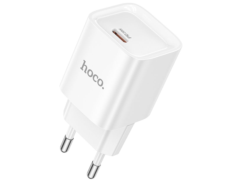 Сетевое зарядное устройство Hoco C146A 1USB-C PD/QC 20W, цвет белый