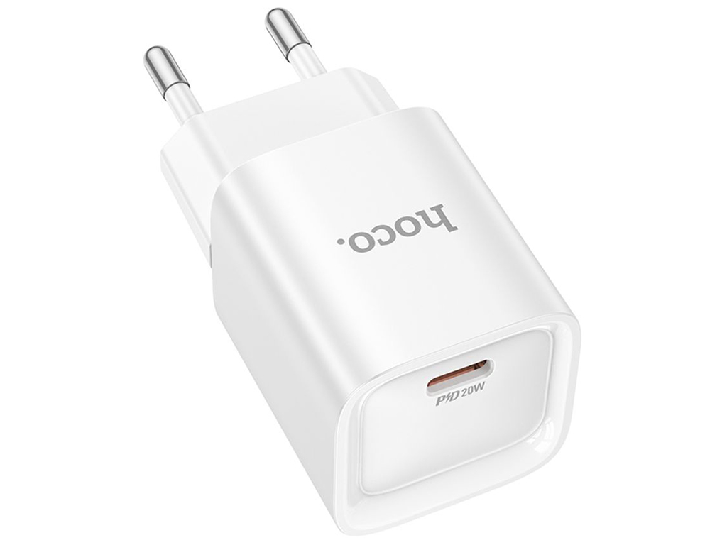 Сетевое зарядное устройство Hoco C146A 1USB-C PD/QC 20W, цвет белый