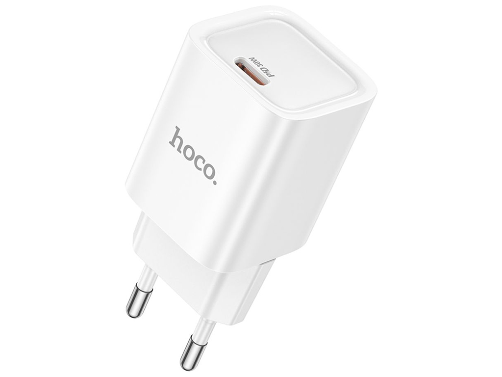 Сетевое зарядное устройство Hoco C148A 1USB-C PD/QC 30W, цвет белый