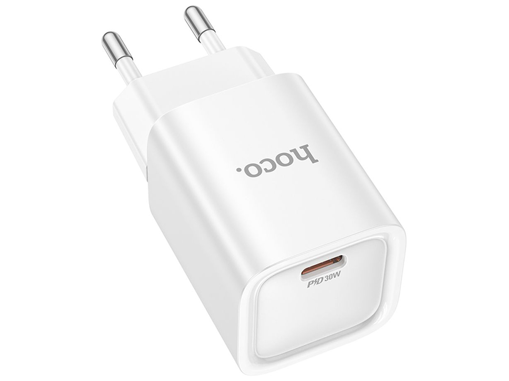 Сетевое зарядное устройство Hoco C148A 1USB-C PD/QC 30W, цвет белый