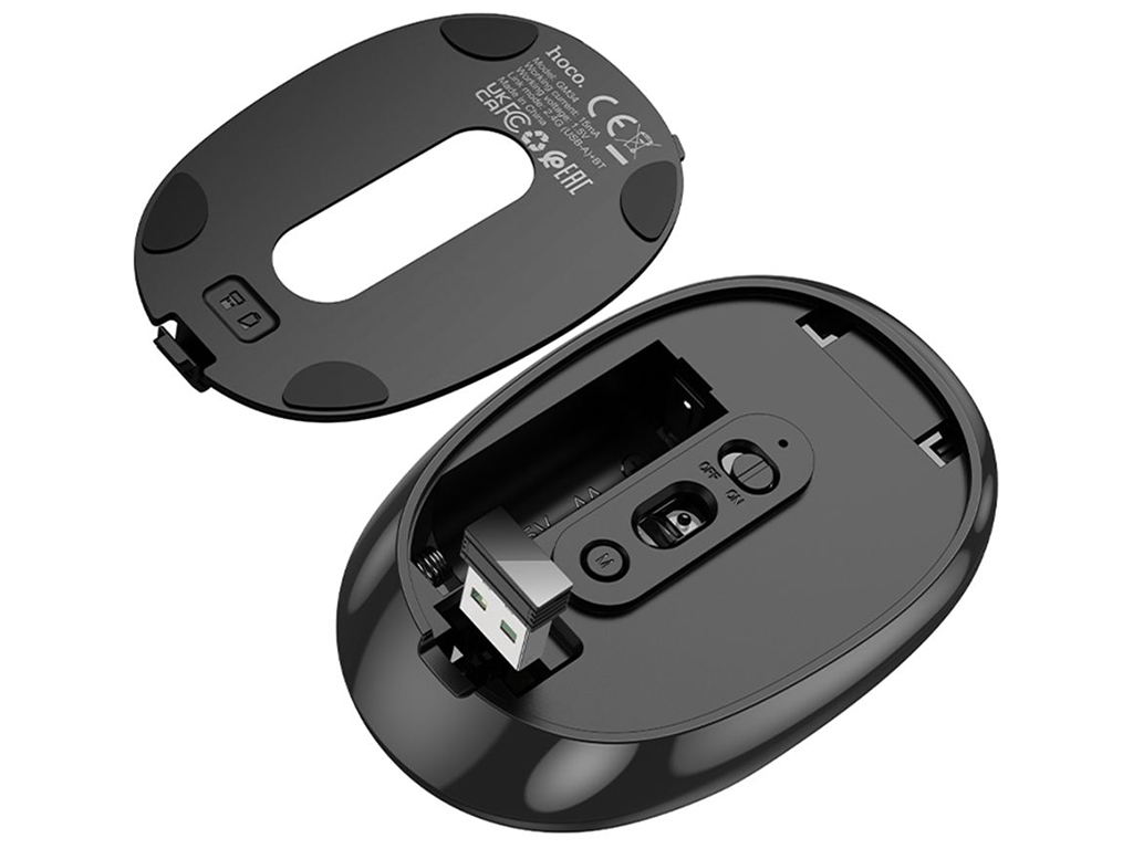 Беспроводная Мышь Hoco GM34 Nuevo dual mode (2.4G + Bluetooth (3.0+5.2)) Цвет Белый
