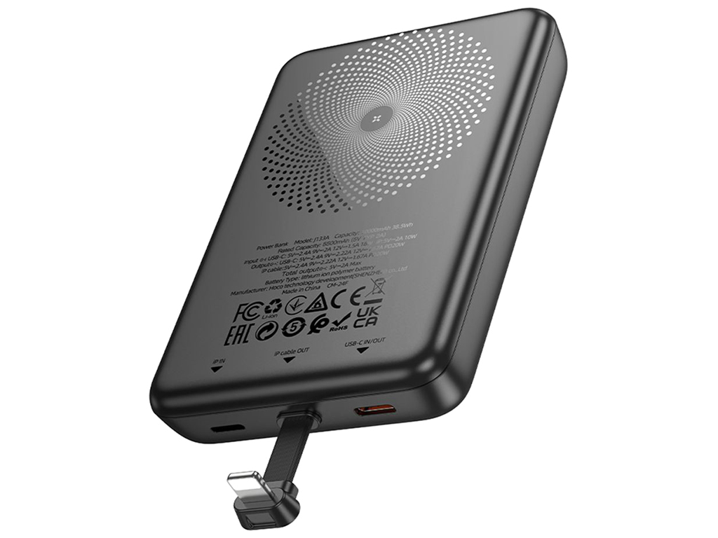Универсальная мобильная батарея Power Bank Hoco J133A Triumph PD20W, 10000mAh, цвет черный