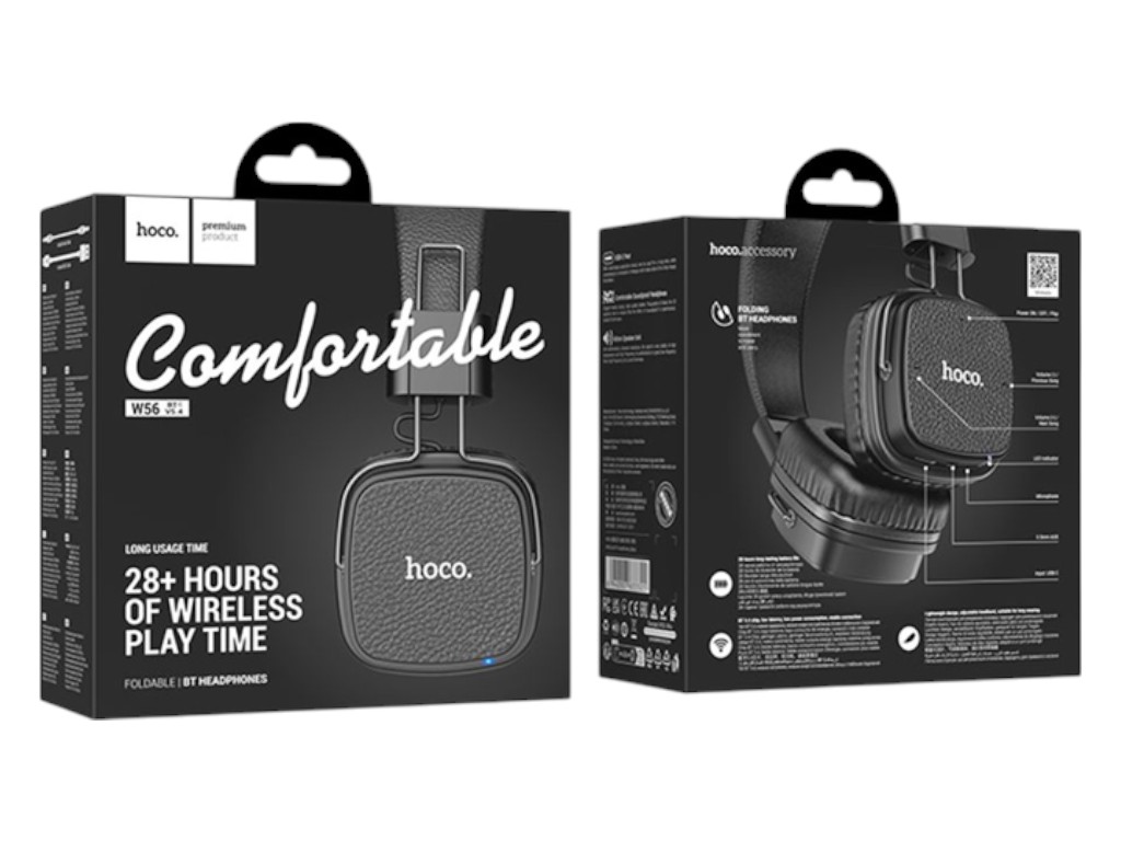 Блютуз Стерео Гарнітура Hoco W56, чорний