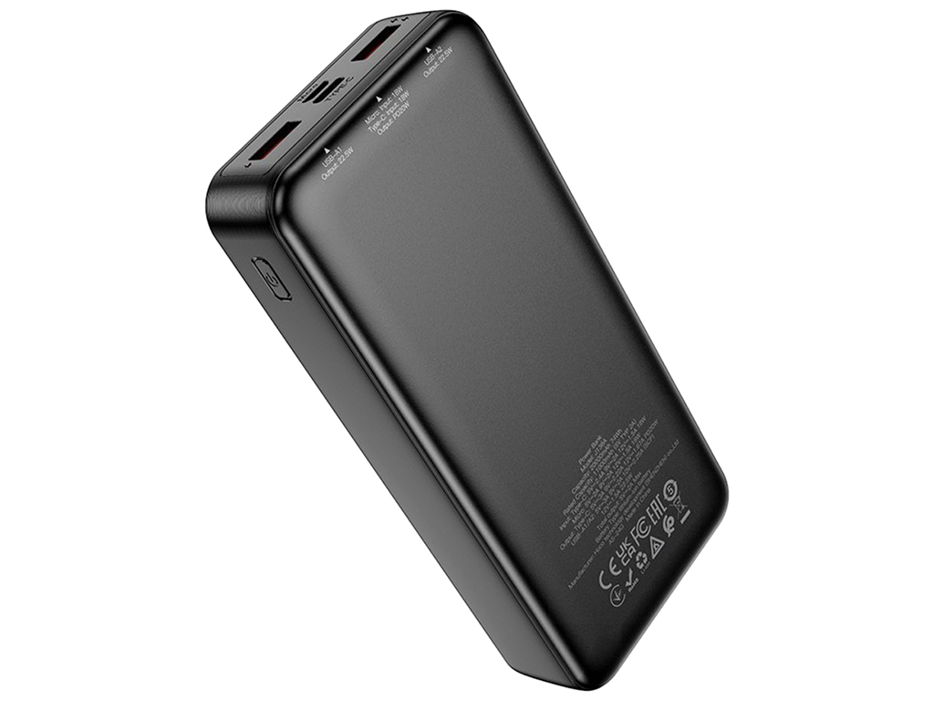 Универсальная мобильная батарея Power Bank Hoco J136A Sirui 22.5W+PD20W 20000mAh, цвет черный