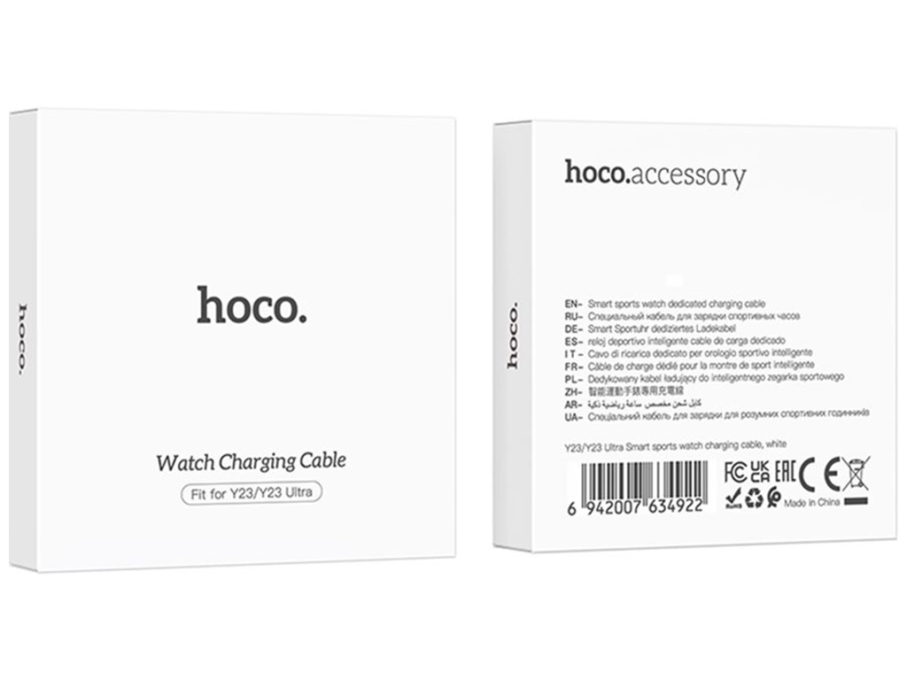 Кабель зарядки для часов Hoco Y23/Y23 Ultra Цвет Белый