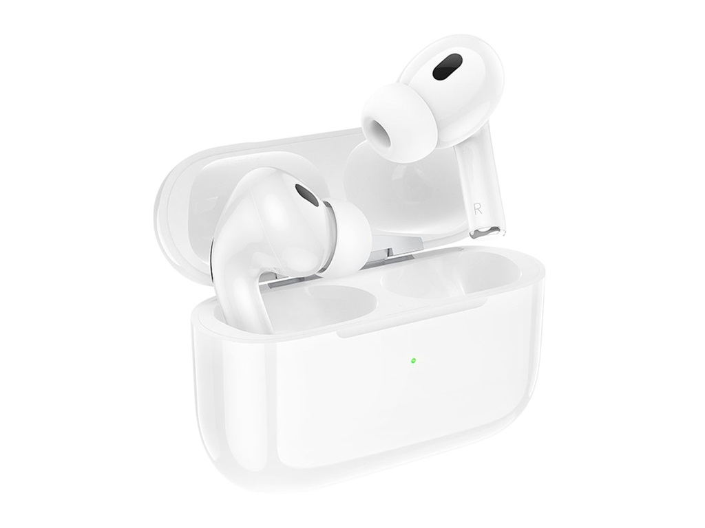 Bluetooth стерео гарнітура Hoco EW69 with charging case ANC + ENC, білий
