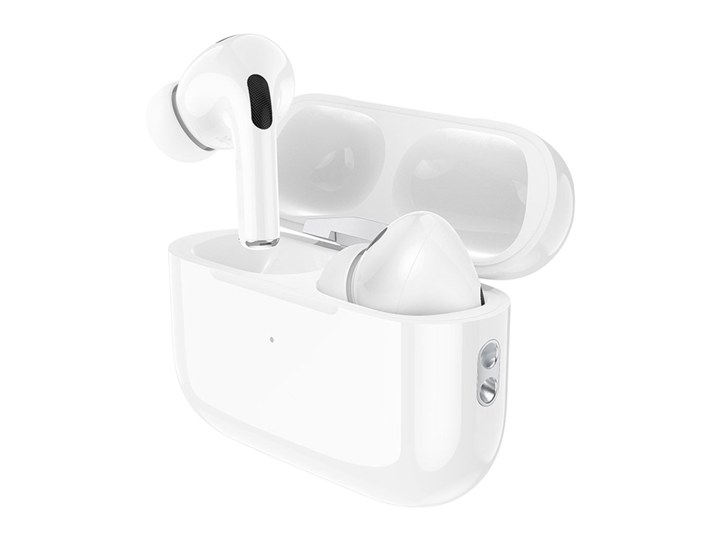 Bluetooth стерео гарнітура Hoco EW69 with charging case ANC + ENC, білий