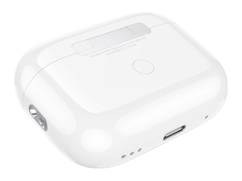 Bluetooth стерео гарнітура Hoco EW69 with charging case ANC + ENC, білий