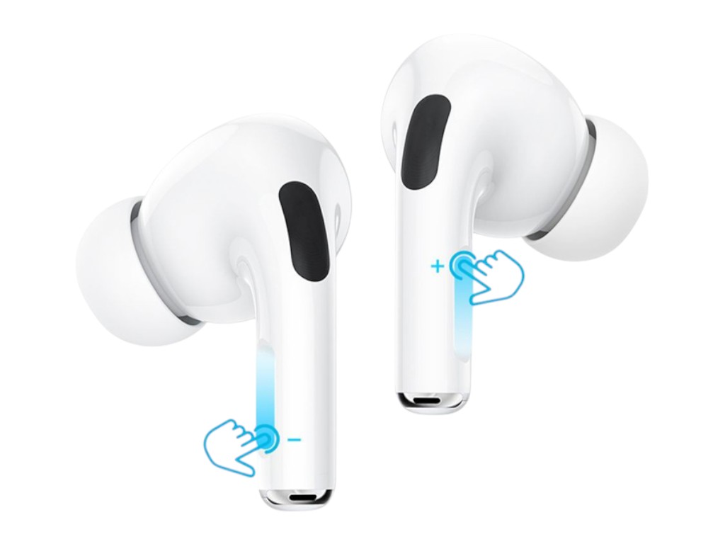 Bluetooth стерео гарнітура Hoco EW69 with charging case ANC + ENC, білий