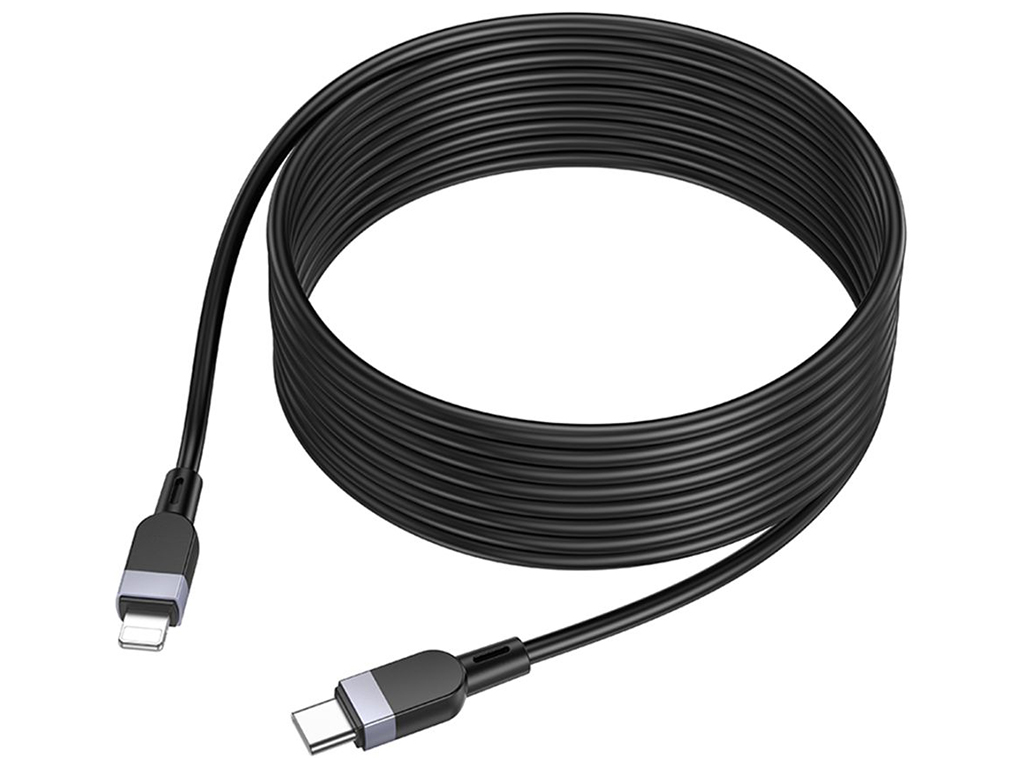Кабель Hoco X109 Silicone Type-C to Lightning PD27W 3m Колір Чорний