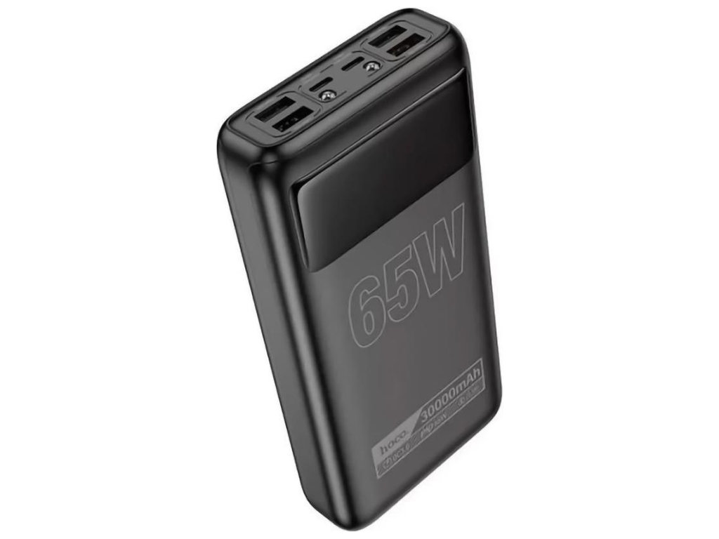 Power Bank Hoco DB81 Apollo, PD65W, провідна зарядка, 30000mAh, LED-дисплей, ABS пластик, чорний