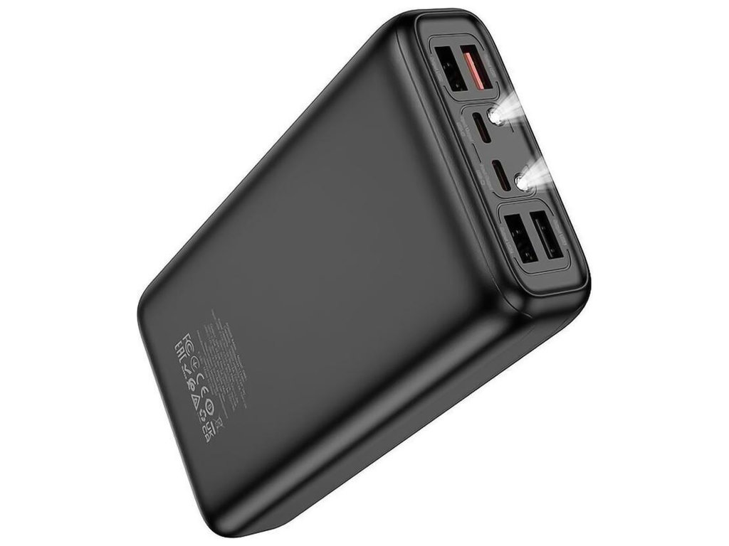 Power Bank Hoco DB81 Apollo, PD65W, провідна зарядка, 30000mAh, LED-дисплей, ABS пластик, чорний