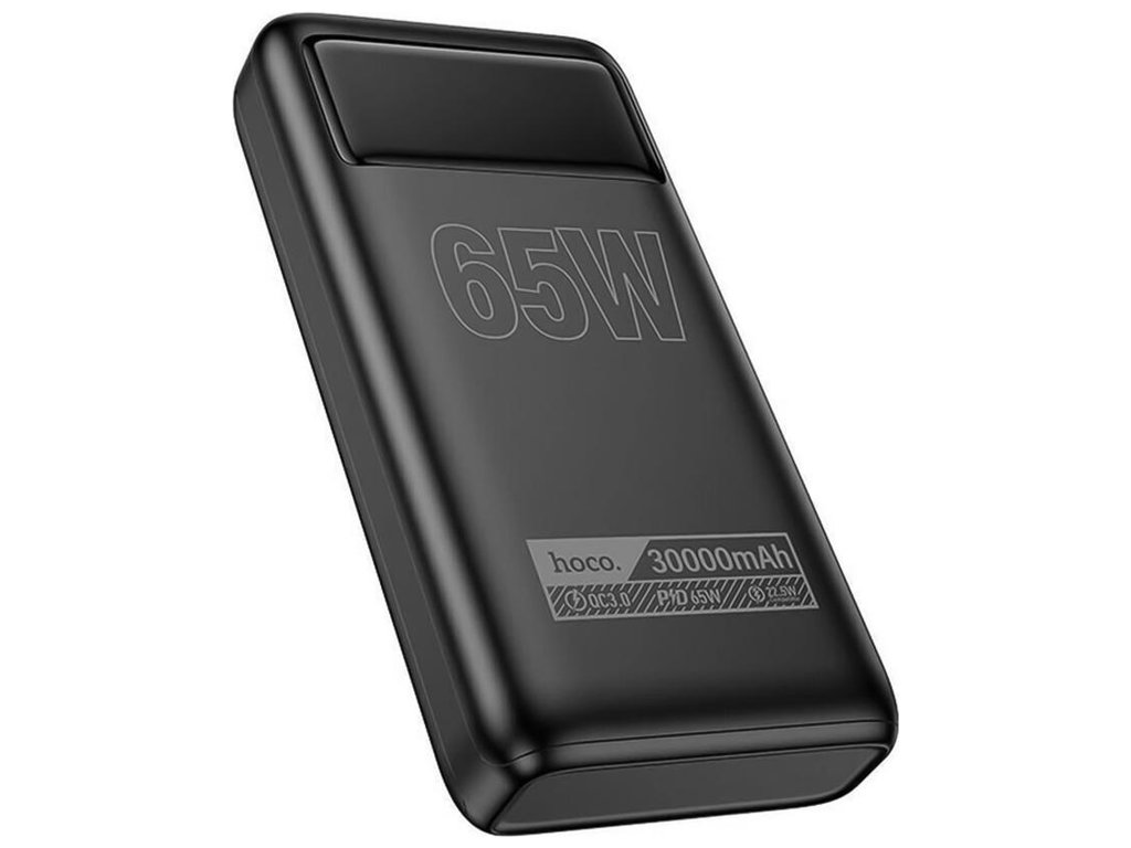Power Bank Hoco DB81 Apollo, PD65W, провідна зарядка, 30000mAh, LED-дисплей, ABS пластик, чорний