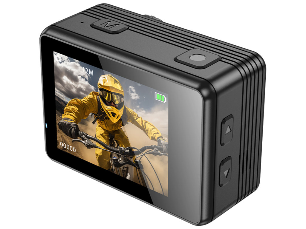 Екшн-камера Hoco DV103, 4K, 12Мп, 900мАг, Micro HDMI, Micro SD, Type-C, 115×230×60мм, колір чорний