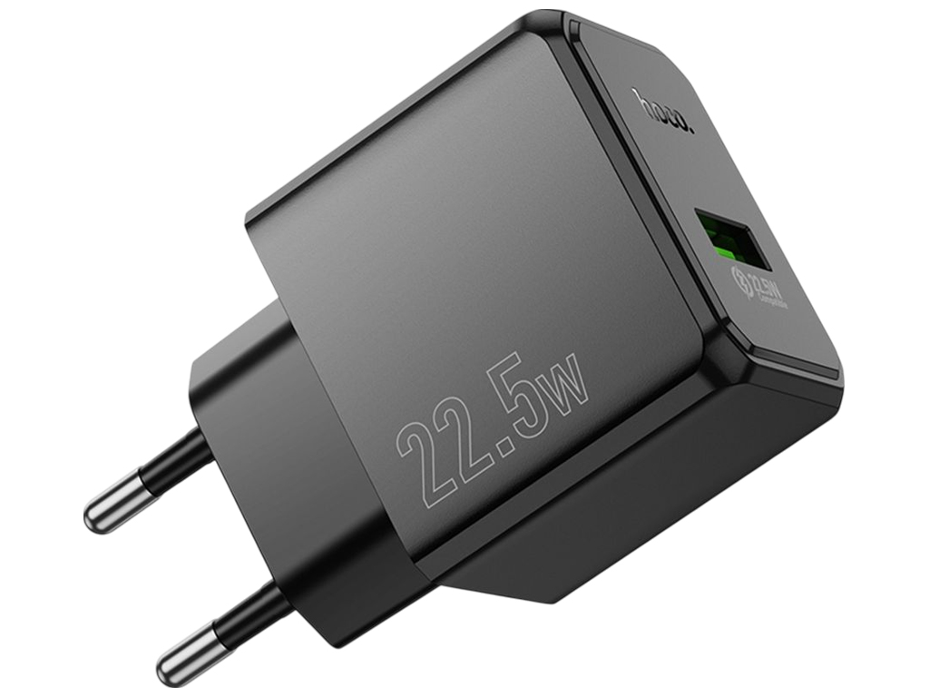 Сетевое зарядное устройство Hoco CS17A, 1USB, 22.5Вт, 205×90×40мм, цвет черный