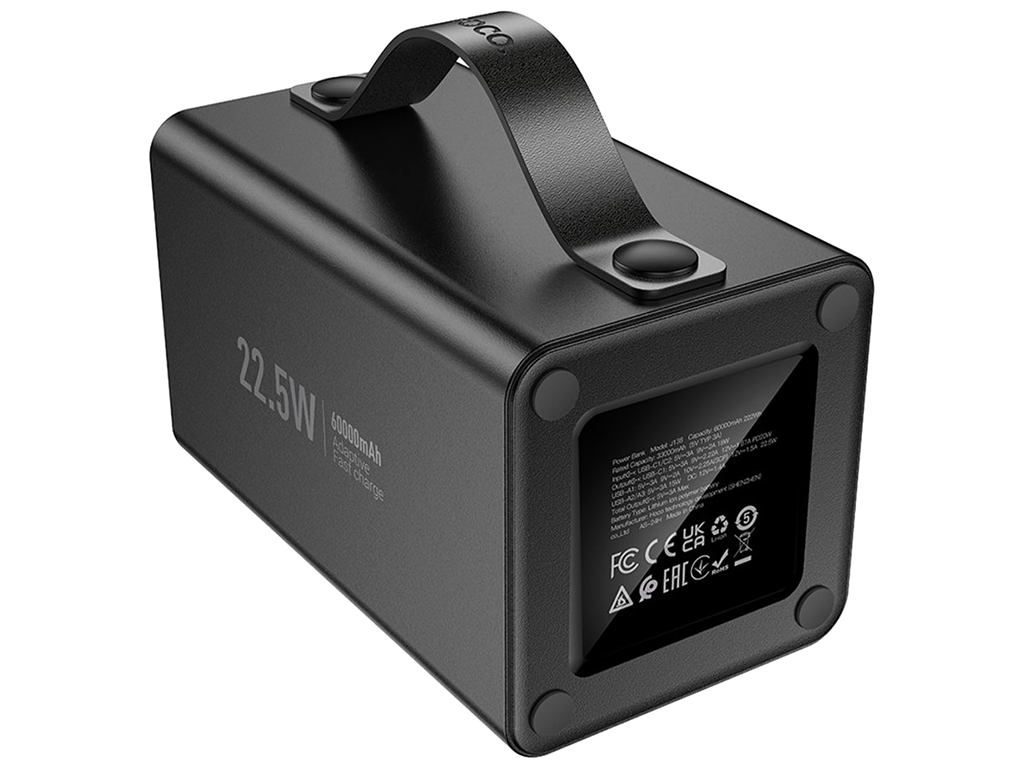 Універсальна мобільна батарея Power Bank Hoco J138 Distant, 60000mAh, колір чорний